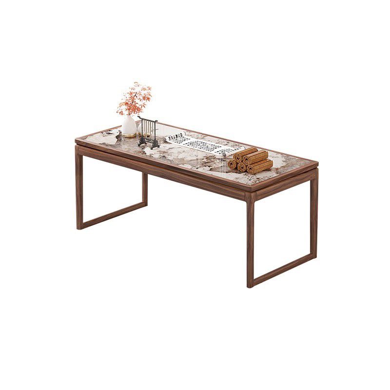 Modern Rectangular Shaped Office Table Stone Writing Desk in Gold/Green Clearhalo 'furn' 'furn_office_desk' 'Furniture' 'Office Desks' 'Office Furniture' 'office_desk' 1200x1200_10ba637f-dcaf-48b7-8bcb-ab50880a5222