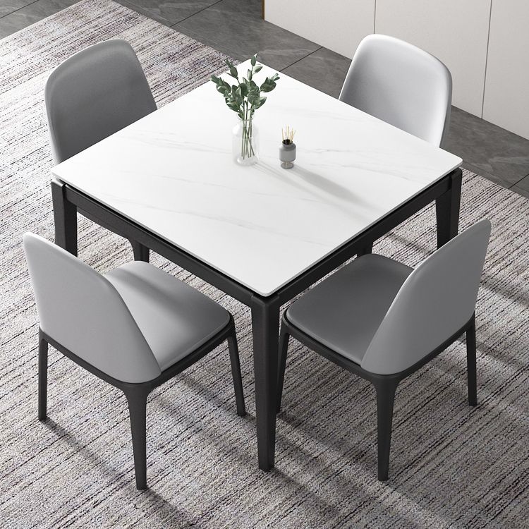 4-foot Stone Dining Site Table Industrial Style Square Dining Table for Home Clearhalo ' dining_table' 'Dining Tables & Seating' 'Dining Tables' 'furn' 'furn_dining_table' 'Furniture' 'furniture_dining_table' 'Kitchen & Dining Furniture' 'kitchen&dining_furn' 'kitchen' 'kitchen_dining_table' 1200x1200_10bb10b9-b2ce-4b84-817a-df7f4d3fcce6