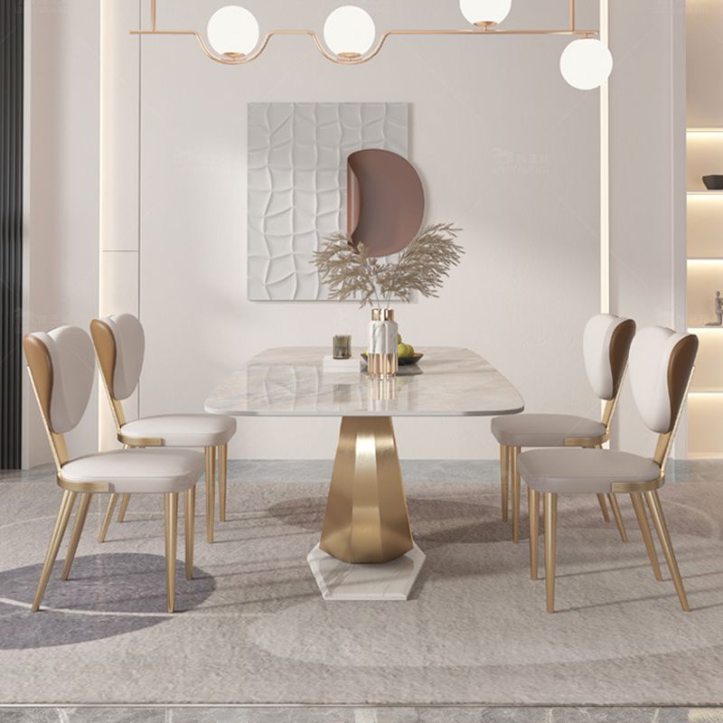 Set da tavolo in pietra sinterizzato glam nordico set da pranzo set da pranzo 1/4/5/7/9