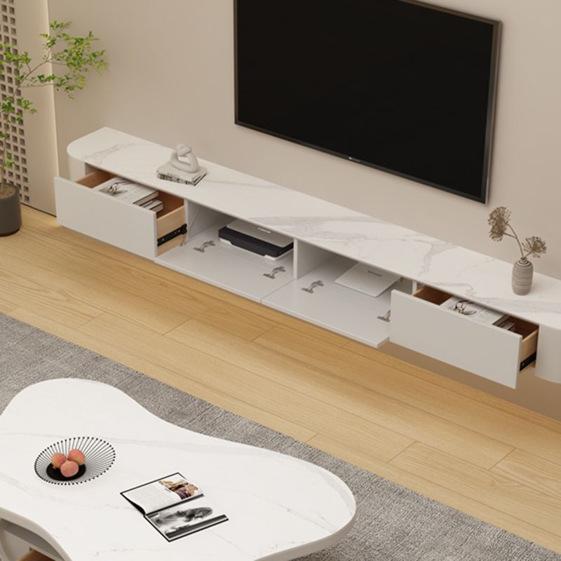 Contemporary White TV Console Wall Mounted Wood Media Console Clearhalo 'furn' 'furn_tv_stands_entertainment_centers' 'Furniture' 'Living Room Furniture' 'TV Stands & Entertainment Centers' 'TV Stands & Media Storage Furniture' 'tv_stands_entertainment_centers' 1200x1200_10bcf1fb-81c6-4524-babd-506c9ee29e2e