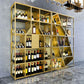Metal Floor Wine Bottle Rack Glam Wine Bottle Holder with Shelf Clearhalo 'furn' 'furn_wine_racks' 'Furniture' 'Kitchen & Dining Furniture' 'Wine Racks' 'wine_racks' 1200x1200_10bdbca3-4ffa-4afe-829e-4129cceee144