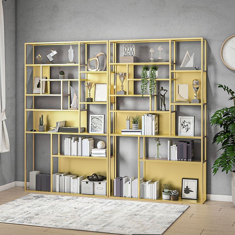 Metal and Wood Modern Book Shelf Open Floor Shelf Bookcase for Home Clearhalo 'Bookcases' 'furn' 'furn_bookcases' 'Furniture' 'Office Furniture' 1200x1200_10beaaf2-2be8-4515-ac2b-2384c7cd5de7