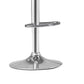 Scandinavian Metal Barstool Fabric Counter Stool with Chrome Base