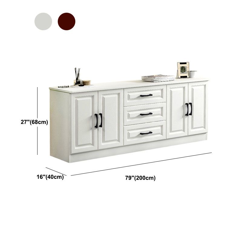 Scandinavisch witte tv-console woonkamer tv-meubel met lades en kasten