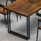 Vaste houten indoor eettafel voor restaurant industriële houten tafel met metalen basis