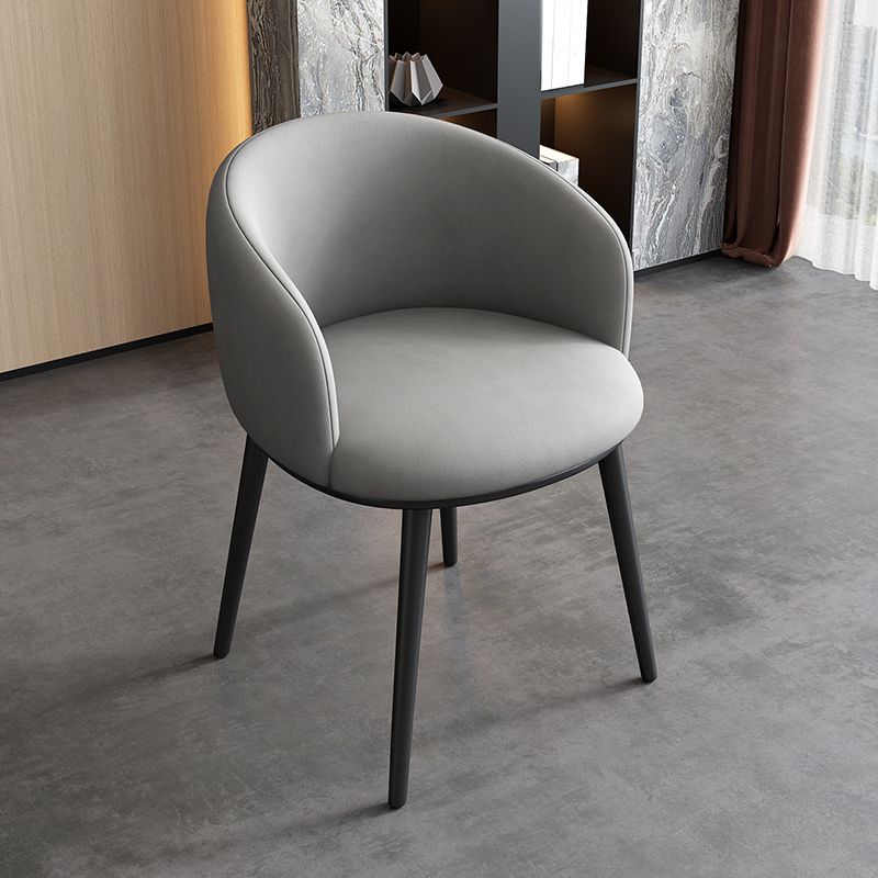 Glam Style Parsons Arm Chair Faux Leather Indoor Dining Chair Clearhalo 'Dining Chairs' 'Dining Tables & Seating' 'dining_chair' 'furn' 'furn_dining_chair' 'Furniture' 'furniture_dining_chair' 'Kitchen & Dining Furniture' 1200x1200_10c03f1e-4d04-4c34-aab0-e407ad9ba05a