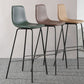 Nordic Backrest Counter Stool Iron Kitchen Bar Stool with Leather Cushion and Pedal Clearhalo 'Bar Furniture' 'Bar Stools' 'bar_stools' 'furn' 'furn_bar_stools' 'Furniture' 'furniture_bar_stools' 'Kitchen & Dining Furniture' 1200x1200_10c13170-01e3-461d-abd0-106c01acb7ef