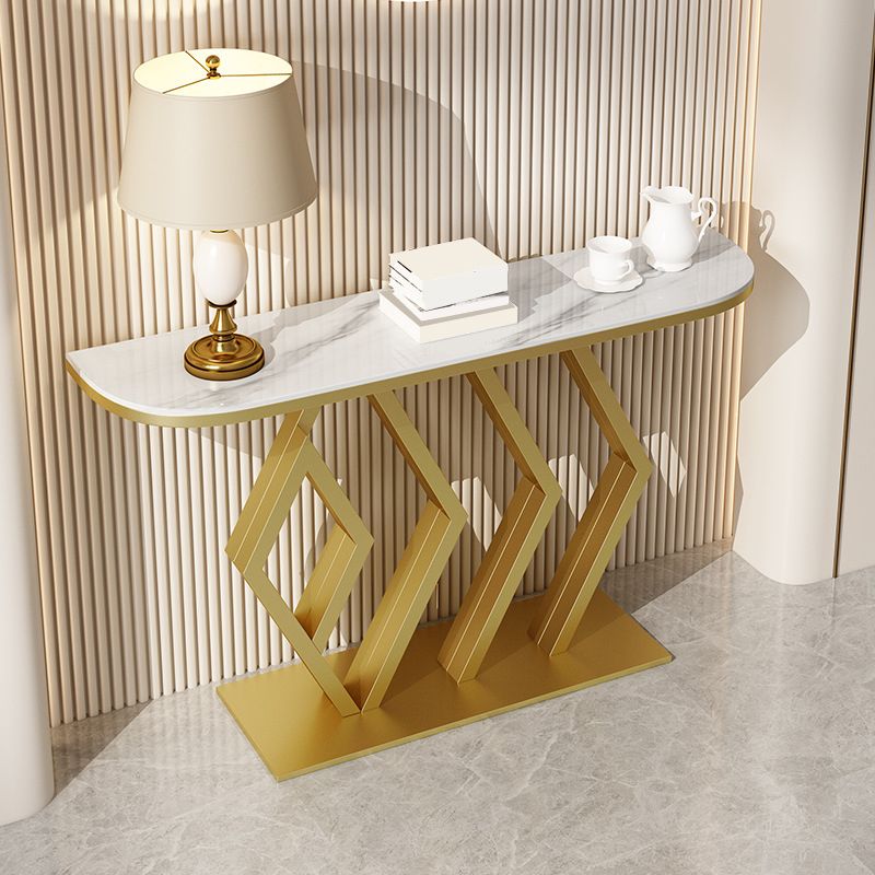 Tavolo da console mezza luna glam resistente al tavolo divano console per esterni