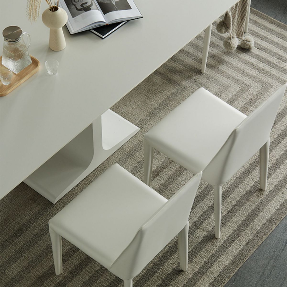 Modern Rectangle Stone Dining Table Set 1/4/5/7 Pieces Dining Set Clearhalo 'Dining Room Sets' 'Dining Tables & Seating' 'dining_room_set' 'furn' 'furn_dining_room_set' 'Furniture' 'furniture_dining_room_set' 'Kitchen & Dining Furniture' 1200x1200_10c3225b-ee7b-4bac-856a-a0e1bc602d73