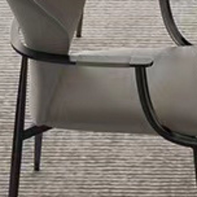 Sillas de comedor de cuero de falso silla de brazo de ala de estilo nórdico para comedor