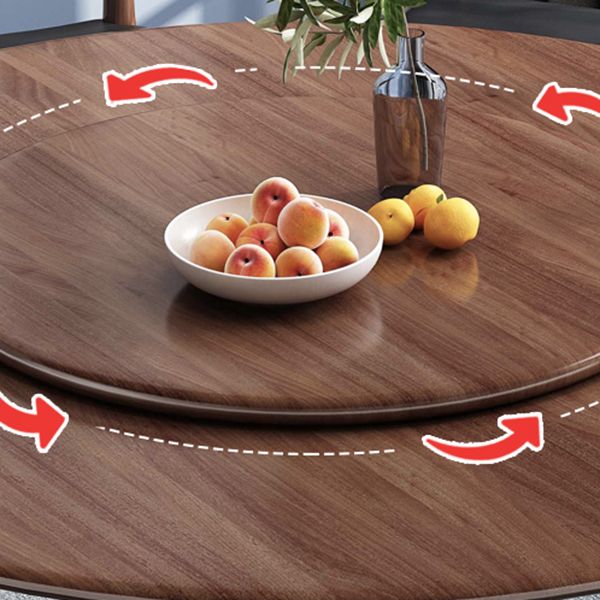 Round Table Solid Wood Table with Turntable for Home and Kitchen Clearhalo 'Dining Tables & Seating' 'Dining Tables' 'dining_table' 'furn' 'furn_dining_table' 'Furniture' 'Kitchen & Dining Furniture' 1200x1200_10c7b480-b22b-497a-b624-9f90e6a77568