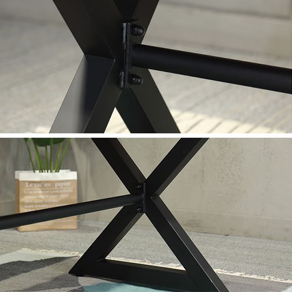 Industrial Style Home Pine Dining Table Rectangle Shape Table with Trestle Base Clearhalo ' dining_table' 'Dining Tables & Seating' 'Dining Tables' 'furn' 'furn_dining_table' 'Furniture' 'furniture_dining_table' 'Kitchen & Dining Furniture' 'kitchen&dining_furn' 'kitchen' 'kitchen_dining_table' 1200x1200_10c99988-17d3-4ff5-b95a-00e1d2efcdfb