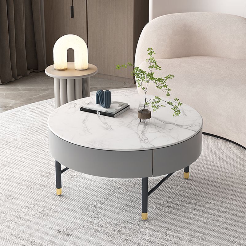 Modern Round Nesting Coffee Table Set Frame Coffee Table with Storage Clearhalo 'Coffee & Accent Tables' 'Coffee Tables' 'coffee_tables' 'furn' 'furn_coffee_tables' 'Furniture' 'Living Room Furniture' 1200x1200_10ce12df-5f90-4c3f-a8f1-ad87705bc8e9