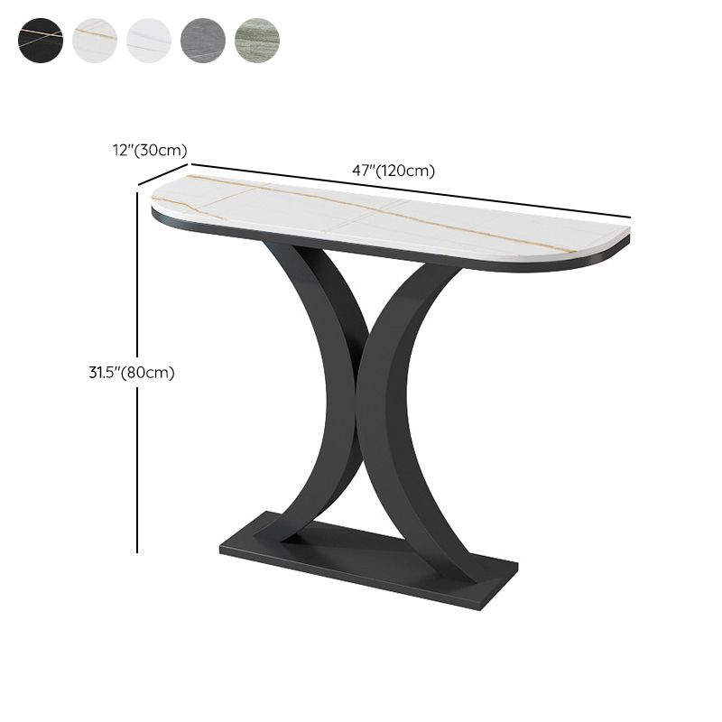 CONSOLA CONTAMPORO TABLA ACENTA DE ACENTA MEDIA Mesa de consola de luna en piedra