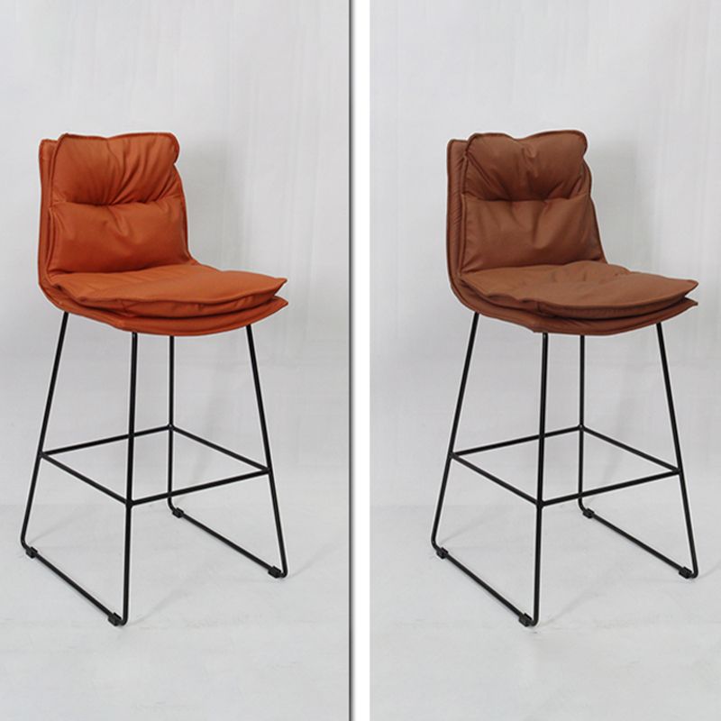 Metal Contemporary Kitchen Dining Room Armless Stool Low Back Bar Stool Clearhalo 'Bar Furniture' 'Bar Stools' 'bar_stools' 'Furniture' 'furniture_bar_stools' 'Kitchen & Dining Furniture' 1200x1200_10d002d4-1bb1-4353-8561-58cf4e3da2d5