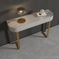 Glam Console Table Stone Console Accent Table for Hall , 16 inch Wide