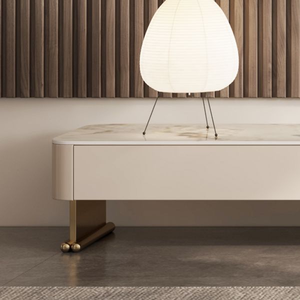 Glam No Distressing Slate Pedestal Coffee Or End Table with Drawer Clearhalo 'Coffee & Accent Tables' 'Coffee Tables' 'coffee_tables' 'furn' 'furn_coffee_tables' 'Furniture' 'Living Room Furniture' 1200x1200_10d16506-ecb0-47a6-8f7f-0f2eb0721912