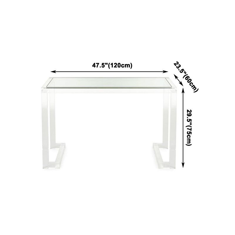 Acrylic Contemporary Rectangular Dining Table Clear Glass Table for Dining Room Clearhalo ' dining_table' 'Dining Tables & Seating' 'Dining Tables' 'furn' 'furn_dining_table' 'Furniture' 'furniture_dining_table' 'Kitchen & Dining Furniture' 'kitchen&dining_furn' 'kitchen' 'kitchen_dining_table' 1200x1200_10d22e18-db85-478f-83da-1fee8d9f86f2
