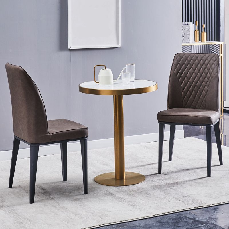 Scandinavian Indoor Side Chair Metal Upholstered Solid Back Dining Room Chair Clearhalo ' kitchen&dining_furn' 'Dining Chairs' 'Dining Tables & Seating' 'dining_chair' 'furn' 'furn_dining_chair' 'Furniture' 'furniture_dining_chair' 'Kitchen & Dining Furniture' 'kitchen' 1200x1200_10d292b2-8d7a-4da3-a11b-a44e0f1ceda6
