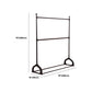 Industrial Coat Rack Free Standing with Rod Metal Hall Stand Hallway