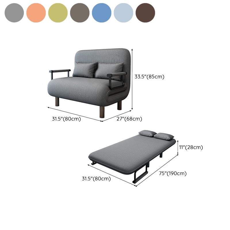Contemporary Foldable Futon Sleeper Metal Futon and Mattress Clearhalo 'furn' 'furn_futons' 'Furniture' 'Futons & Daybeds' 'Futons' 'Living Room Furniture' 1200x1200_10d552f5-2a9e-4a63-9d73-a19587b5e67d