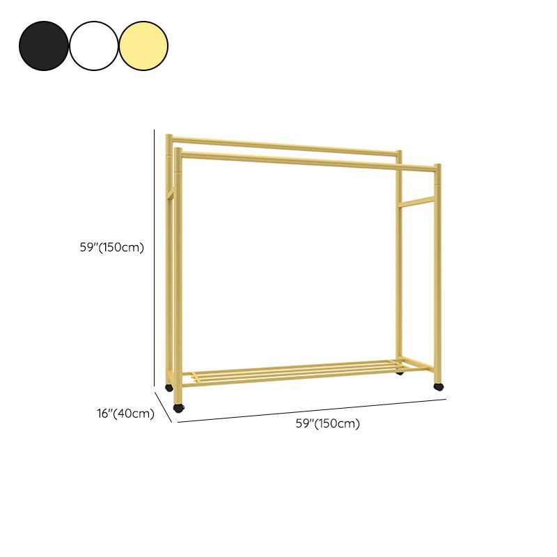 Kit de entrada contemporánea rieles colgantes de metal y estantería de estantería de almacenamiento