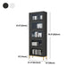 Glam Vertical Standard Bookcase Manufactured Wood Bookcase with Glass Doors Clearhalo 'Bookcases' 'Furniture' 'furniture_bookcases' 'kitchen' 'kitchen_bookcases' 'Living Room Furniture' 'Office Furniture' 1200x1200_10d58288-ee45-4f68-a029-ba91e61cad2b