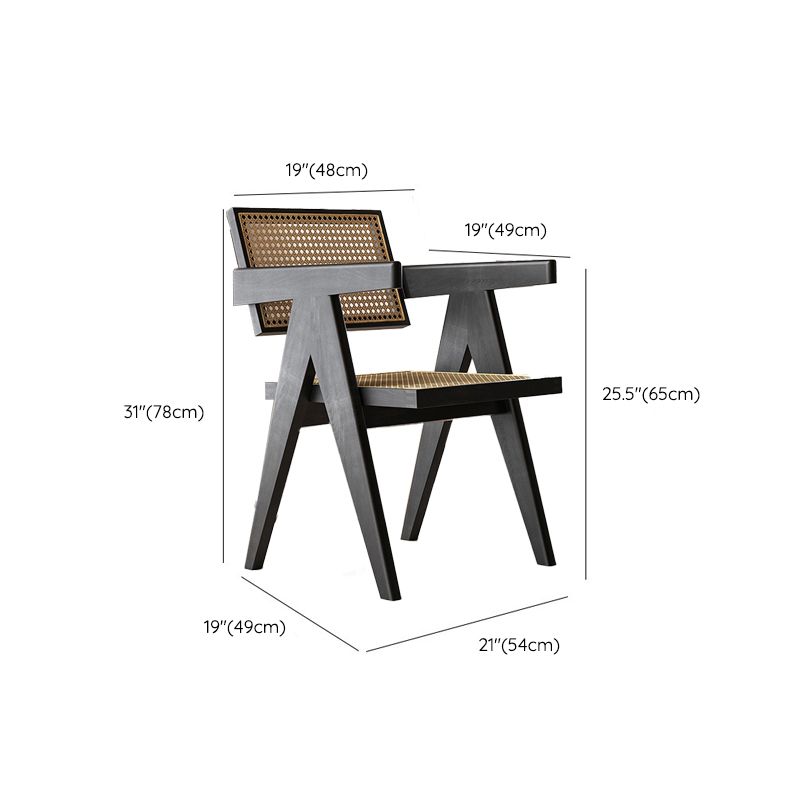 伝統的なキッチンダイニング椅子ゴム製ウッドアームダイニングチェア