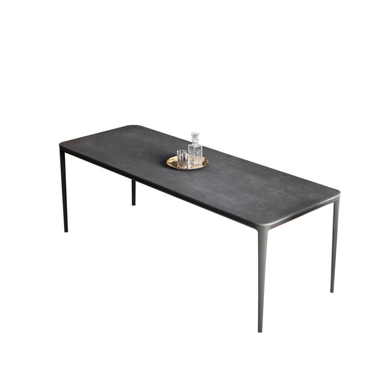 Contemporary Sintered Stone Rectangle Table Set 1/4/7 Pieces Dining Set Clearhalo 'Dining Room Sets' 'Dining Tables & Seating' 'dining_room_set' 'furn' 'furn_dining_room_set' 'Furniture' 'Kitchen & Dining Furniture' 1200x1200_10d8e981-4c7a-4a57-82df-14b9d13ccea5