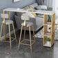 Artificial Marble Cocktail Bar Table 42-inch Height Metal Base Bar Height Storage Table Clearhalo 'Bar Furniture' 'Bar Tables' 'bar_tables' 'Furniture' 'furniture_bar_tables' 'Kitchen & Dining Furniture' 'kitchen&dining_furn' 'kitchen' 1200x1200_10d8ec94-071c-4ce7-af3b-dc035209e850