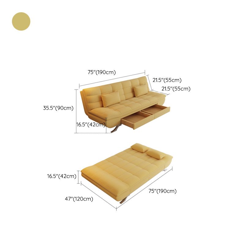 25 "Wide Glam Sofa Bed Futon Cushion Back Sleeper Sofa met opslag