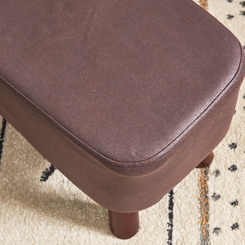 Mid-Century Modern Pouf Ottoman PU Leather Upholstered Solid Color Square Ottoman Clearhalo 'furn' 'furn_ottomans_poufs' 'Furniture' 'Living Room Furniture' 'Ottomans & Poufs' 'ottomans_poufs' 1200x1200_10dd8a72-b704-4a9b-b2ae-1d0d0ead67d1