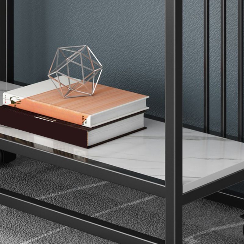 Metal Frame End Table 2-Tier Stone Top Accent Side Table with Shelf Clearhalo 'Coffee & Accent Tables' 'End & Side Tables' 'end_side_tables' 'furn' 'furn_end_side_tables' 'Furniture' 'Living Room Furniture' 1200x1200_10ddffdd-0c4e-4c43-ae89-108e13aa8145