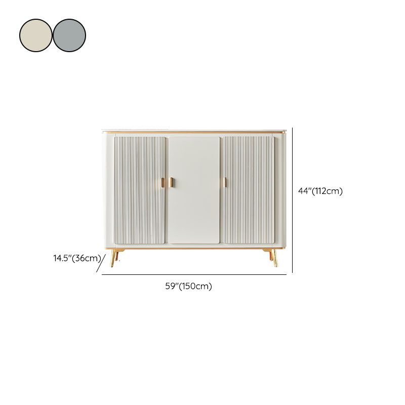 Scalapazione moderna a scaffalatura regolabile a buffet sideboard sala da pranzo credenza ingegnerizzato in legno ingegnerizzato