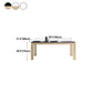 Glam Sintered Stone Home Table Gold Rectangle Dining Table with 4 Legs Clearhalo 'Dining Tables & Seating' 'Dining Tables' 'dining_table' 'furn' 'furn_dining_table' 'Furniture' 'furniture_dining_table' 'Kitchen & Dining Furniture' 'kitchen' 'kitchen_dining_table' 1200x1200_10e08683-e003-4f94-8113-0d8039e7cf2d