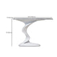 Rectangle Shape Contemporary Console Table Stone Console Sofa Table in White Clearhalo 'Console Tables' 'console_tables' 'Entry & Mudroom Furniture' 'furn' 'furn_console_tables' 'Furniture' 1200x1200_10e0f9cd-bf22-4989-b79a-629e1d75d529
