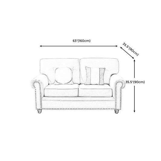 Traditional Biege Pillow Back Couch Rolled Arm Sofa with Nailhead Trim Clearhalo 'furn' 'furn_sofas' 'Furniture' 'furniture_sofas' 'Living Room Furniture' 'Sofa' 'sofas' 1200x1200_10e2478b-0bb7-4e0e-99cb-2de45068891c