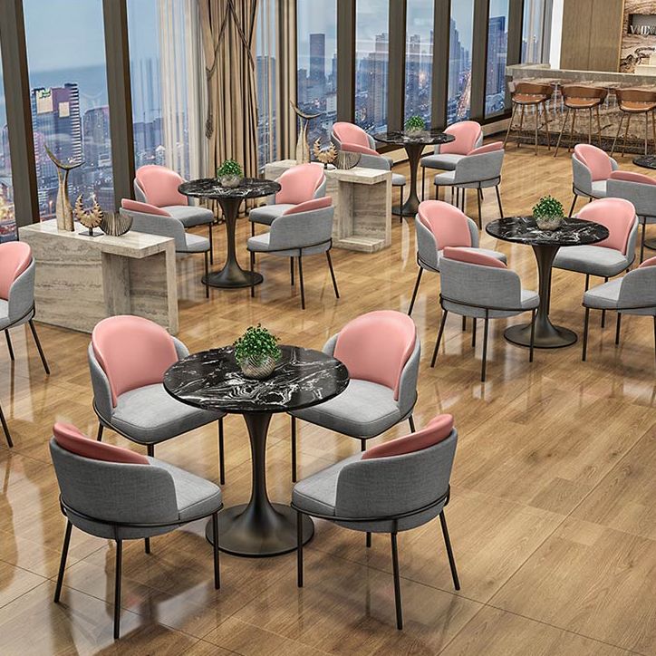 Modern Round Dining Table Artificial Marble Tulip Table for Dining Room Clearhalo 'Dining Tables & Seating' 'Dining Tables' 'dining_table' 'furn' 'furn_dining_table' 'Furniture' 'Kitchen & Dining Furniture' 1200x1200_10e4d6b0-7916-4f70-9eac-95ecce2c2e54