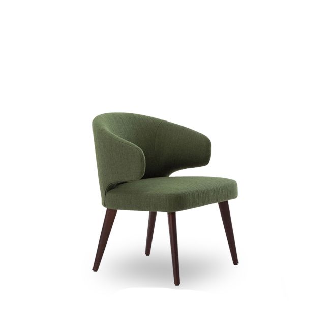 Eetkamer zijstoelen Moderne keukenarmoelstoel met gestoffeerd