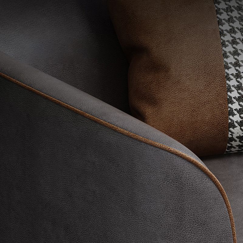 フェイクレザータキシードアームソファ25.59 "d x 30.70" Hソファリビングルーム