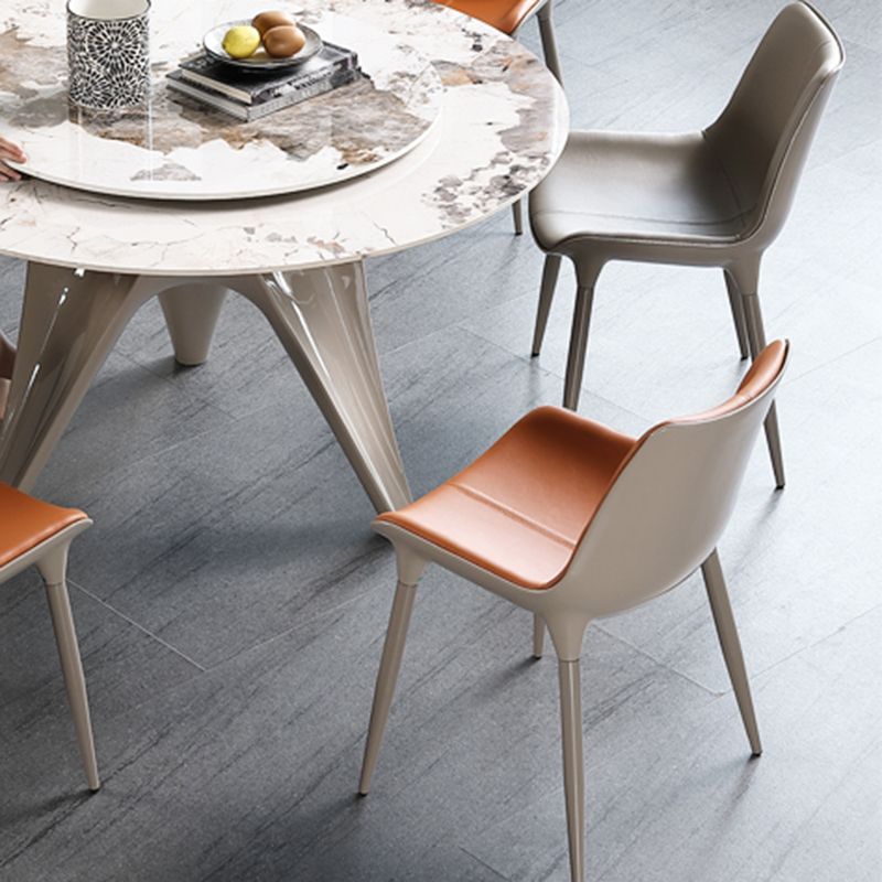 Contemporary Style Kitchen Metal Dining Chair Dining Armless Side Chairs Clearhalo ' kitchen&dining_furn' 'Dining Chairs' 'Dining Tables & Seating' 'dining_chair' 'furn' 'furn_dining_chair' 'Furniture' 'furniture_dining_chair' 'Kitchen & Dining Furniture' 'kitchen' 1200x1200_10e983bd-7e89-4a3a-8156-3c38bf4b0c0d