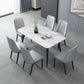 Modern Rectangle Shape White Dining Table Sintered Stone Dining Table with 4 Legs Base Clearhalo ' dining_table' 'Dining Tables & Seating' 'Dining Tables' 'furn' 'furn_dining_table' 'Furniture' 'furniture_dining_table' 'Kitchen & Dining Furniture' 'kitchen&dining_furn' 'kitchen' 'kitchen_dining_table' 1200x1200_10eb0a69-08f3-4dcf-b3ba-1727f9069dd8