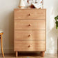 Modern 35.8" Tall Simple Accent Chest 4 Drawers Wood Storage Cabinet