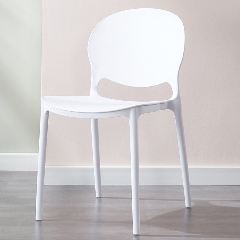 Scandinavian Kitchen Open Back Side Chair Matte Finish Plastic Dining Chair Clearhalo ' kitchen&dining_furn' 'Dining Chairs' 'Dining Tables & Seating' 'dining_chair' 'furn' 'furn_dining_chair' 'Furniture' 'furniture_dining_chair' 'Kitchen & Dining Furniture' 'kitchen' 1200x1200_10edda79-06d0-4a86-ba03-e73d9b2ea7d6