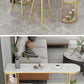 Glam Style Bar Table in Faux Marble and Metal Coffee Shop Bar Table Clearhalo 'Bar Furniture' 'Bar Tables' 'bar_tables' 'furn' 'furn_bar_tables' 'Furniture' 'furniture_bar_tables' 'Kitchen & Dining Furniture' 1200x1200_10eededf-0980-4a9c-91c4-36fbcc6b8f5a