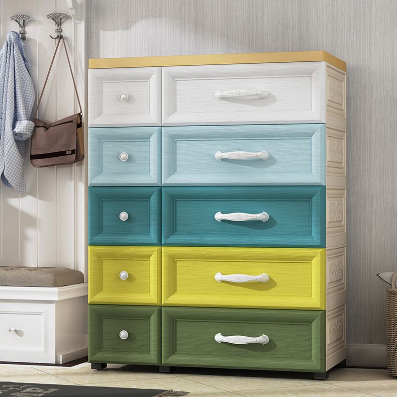 Plastic Storage Cabinet With Drawer Modern Wardrobe Armoire for Home