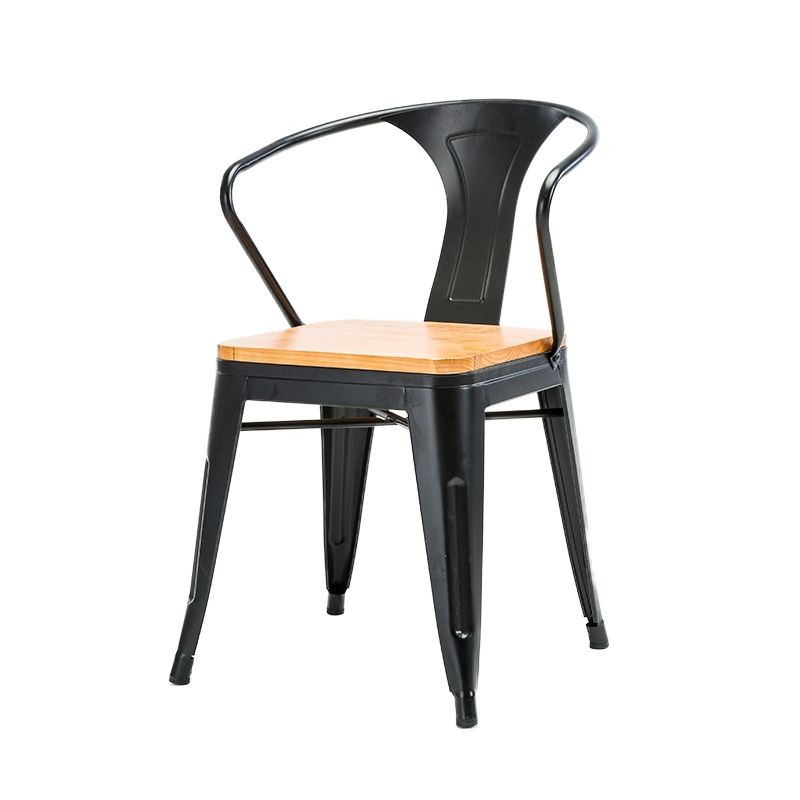 Industrial Metall Essstuhl Offene Rückenfuttermöbel im matten Finish für Innenräume