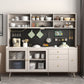 Artificial Wood Living Room Sideboard Gabinete Glam Credenza con cajones y almacenamiento