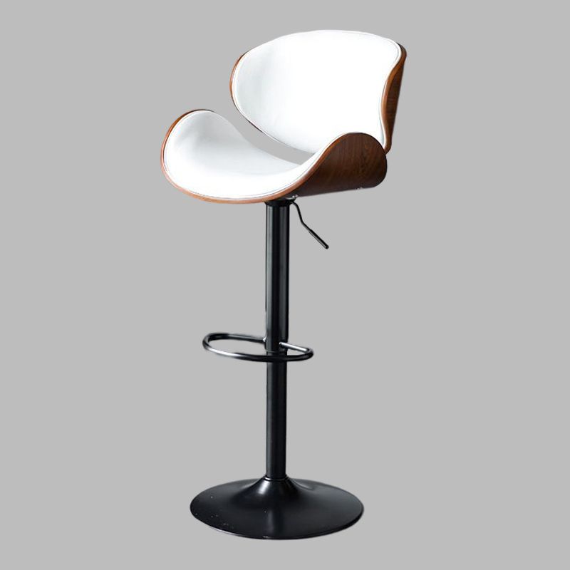 Modern Liftable Bar-stool PU Leather Counter Bar Stool with Metal Legs Clearhalo 'Bar Furniture' 'Bar Stools' 'bar_stools' 'Furniture' 'furniture_bar_stools' 'Kitchen & Dining Furniture' 1200x1200_10f2b8fd-2e74-4072-9dfd-586f762772d1