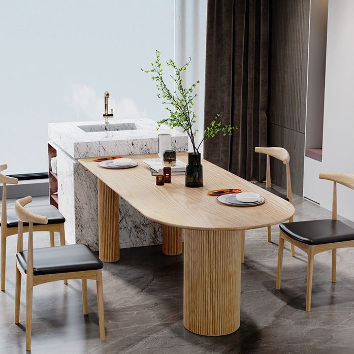 Solid Wood Contemporary Free Form Indoor Table Wood Top Table for Dining Room Clearhalo ' dining_table' 'Dining Tables & Seating' 'Dining Tables' 'furn' 'furn_dining_table' 'Furniture' 'furniture_dining_table' 'Kitchen & Dining Furniture' 'kitchen&dining_furn' 'kitchen' 'kitchen_dining_table' 1200x1200_10f3130e-02ba-485c-ba1c-799ac53f9f7b
